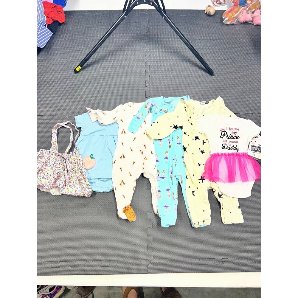 Baby Girl Clothing Bundle 6 Months Includes Dresses & Rompers With Cute Patterns